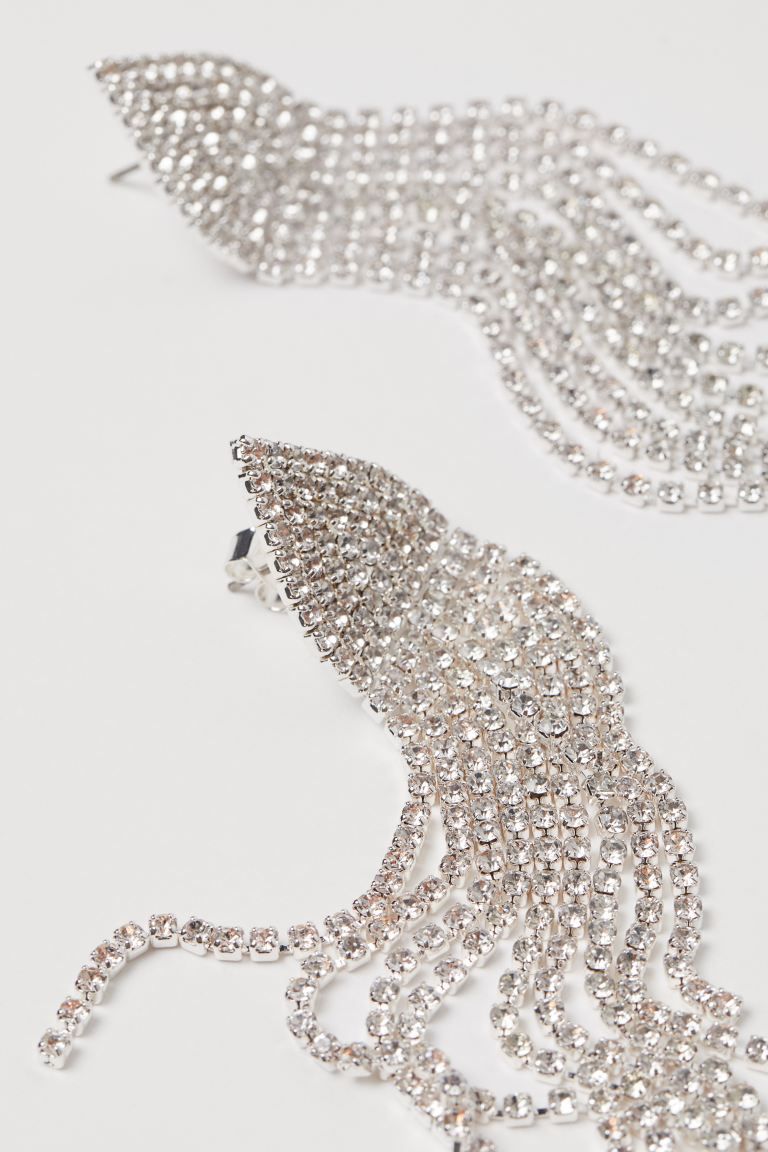 Long Rhinestone Earrings | H&M (US + CA)