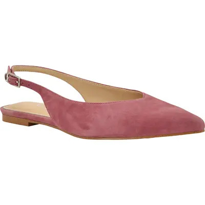 GUESS Dorazio Slingback Pointed Toe Flat in Natural at Nordstrom, Size 6 | Nordstrom
