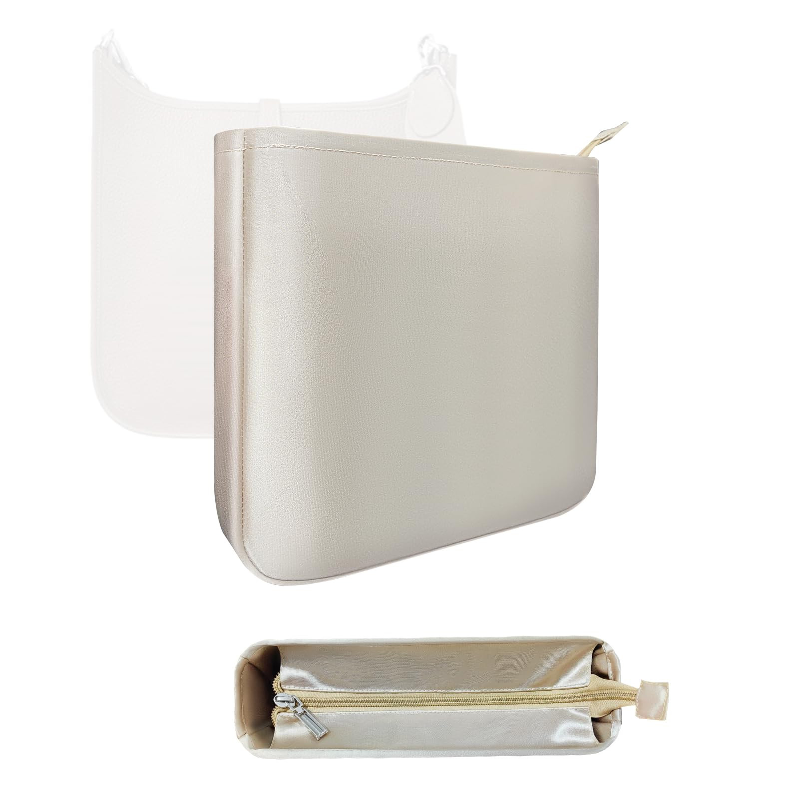 Purse Organizer Insert for Hermes Evelyne16/29 Handbags - Silk Satin Inner Liner Bag with Zipper ... | Amazon (US)