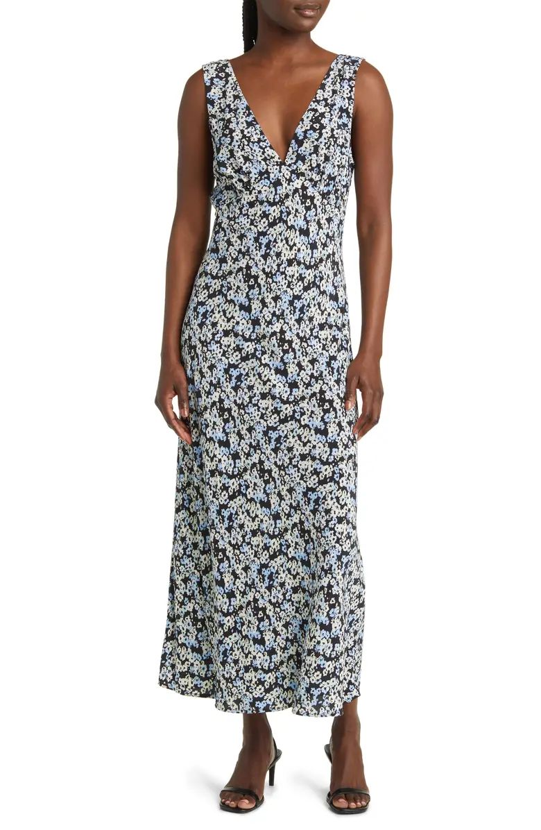 Audrina Floral Print Midi Dress | Nordstrom