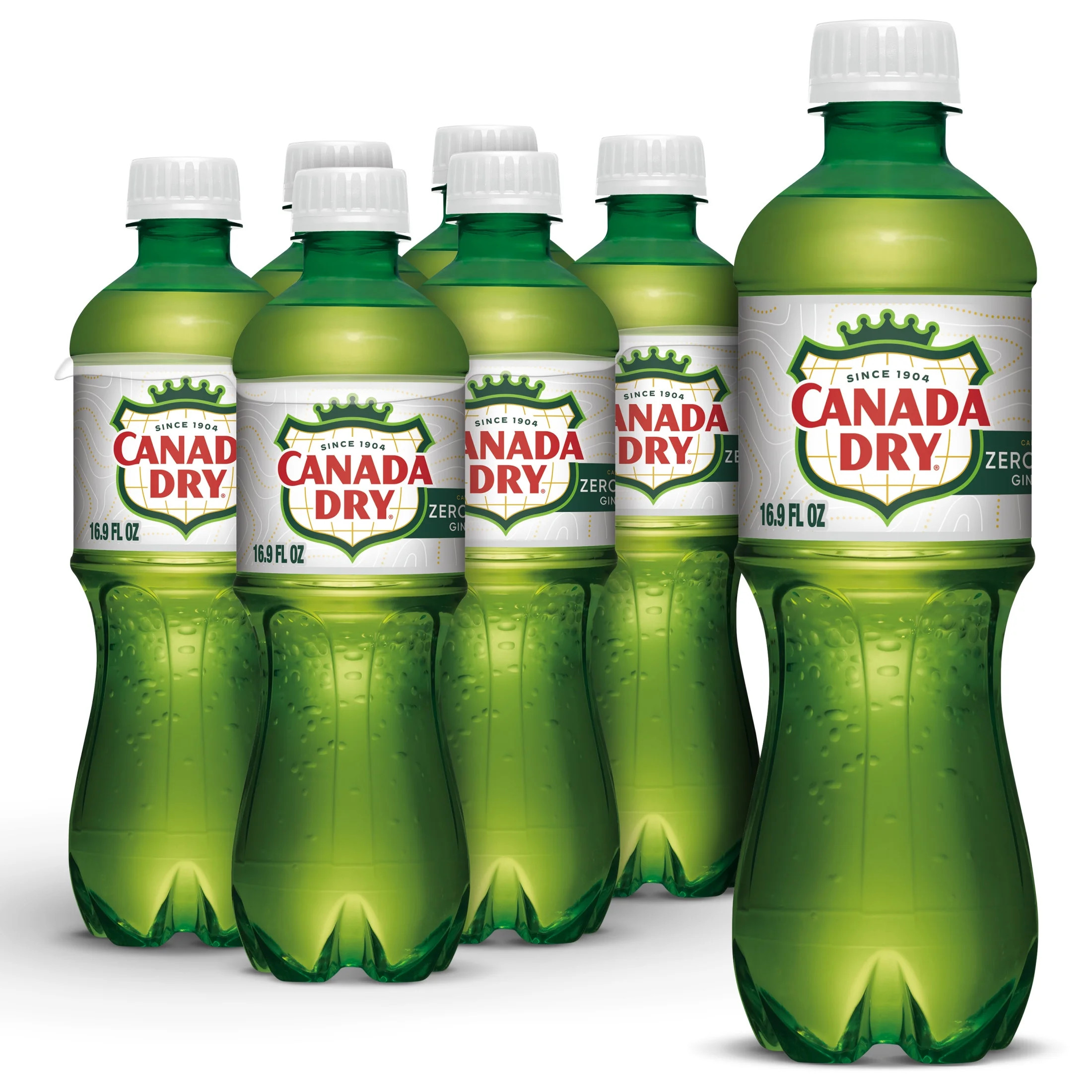 Canada Dry Zero Sugar Ginger Ale Soda Pop, 16.9 fl oz, 6 Pack Bottles | Walmart (US)