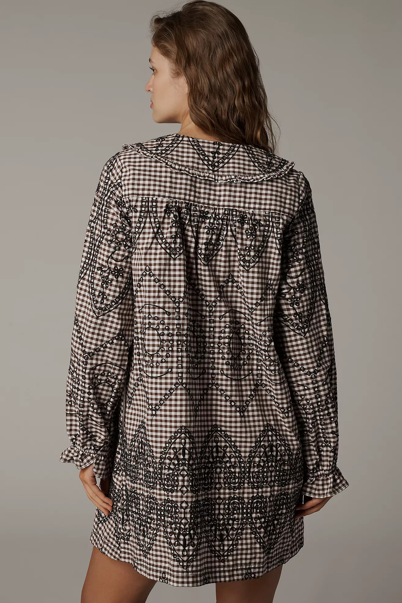 The Keira Long-Sleeve Shirt Dress by Pilcro | Anthropologie (US)