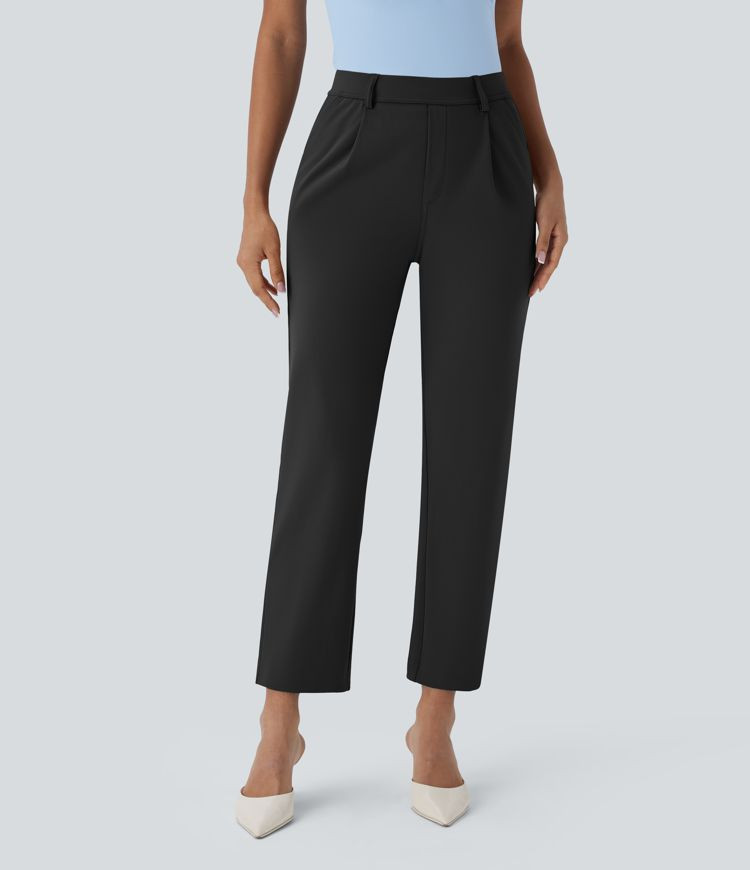 Halara Flex™ High Waisted Pocket Ankle Length Tapered Work Pants | HALARA