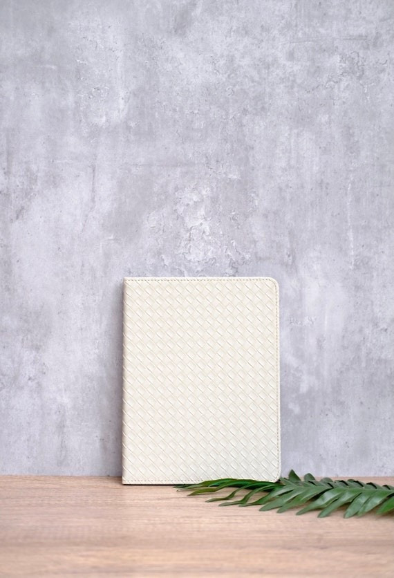 Creamy White Weave Leather Ipad Air5 Pro 2021 Ipad Case - Etsy | Etsy (US)