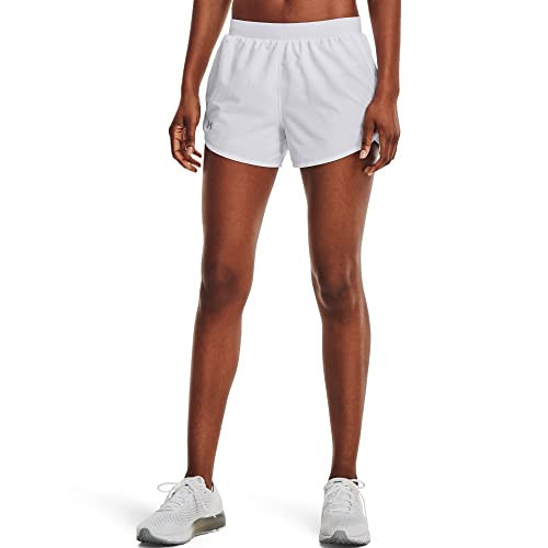Under Armour Women's Fly by 2.0 Running Shorts, White (100)/White, 3X-Large | Amazon (US)