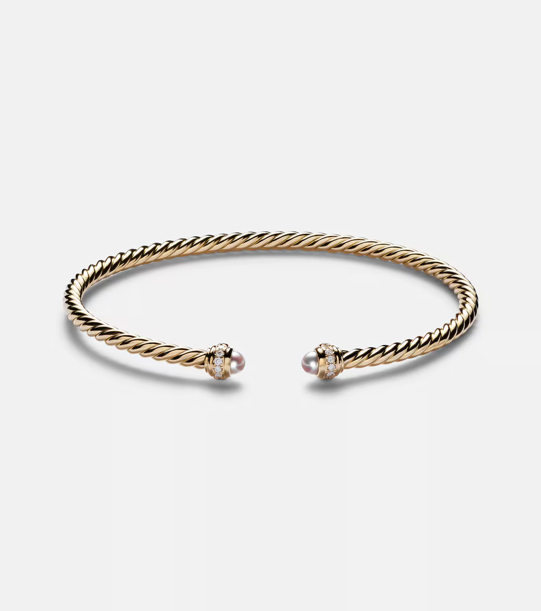 Cablespira® Flex 18kt gold cuff bracelet with freshwater pearls and diamonds | Mytheresa (US/CA)
