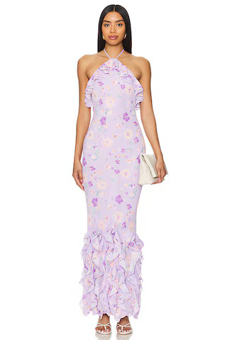MAJORELLE Tiziana Gown in Purple Multi from Revolve.com | Revolve Clothing (Global)
