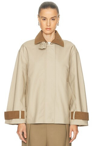SRG Laurel Jacket in Dark Grey Beige - Beige. Size L (also in XS, S, M). | FWRD 