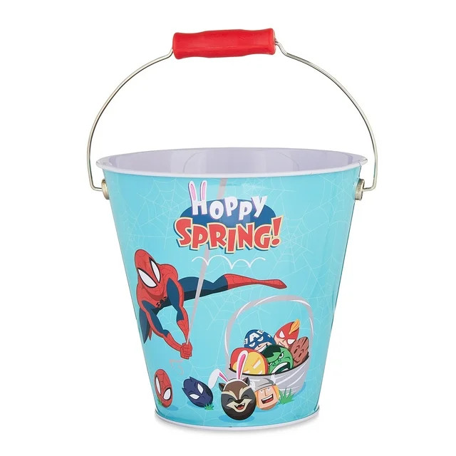 Spiderman Tin Pail with Handle, Red, 1 Ct, Marvel, Easter Egg Hunt, 7 inches Height - Walmart.com | Walmart (US)