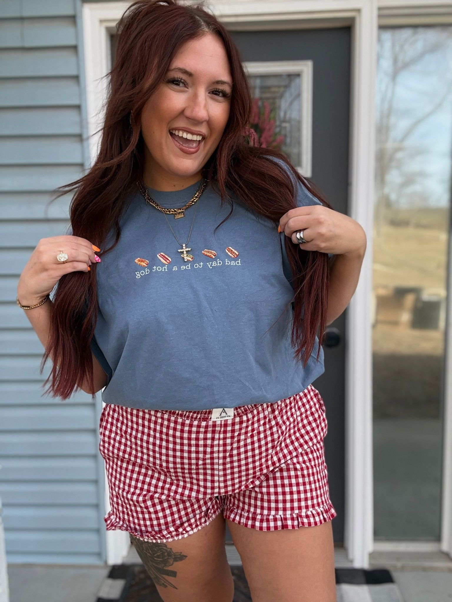 How cute for summer🌭☀️
Shirt is from TikTok, search Karaad and I have a video of it❤️

#LTKMidsize #LTKootd