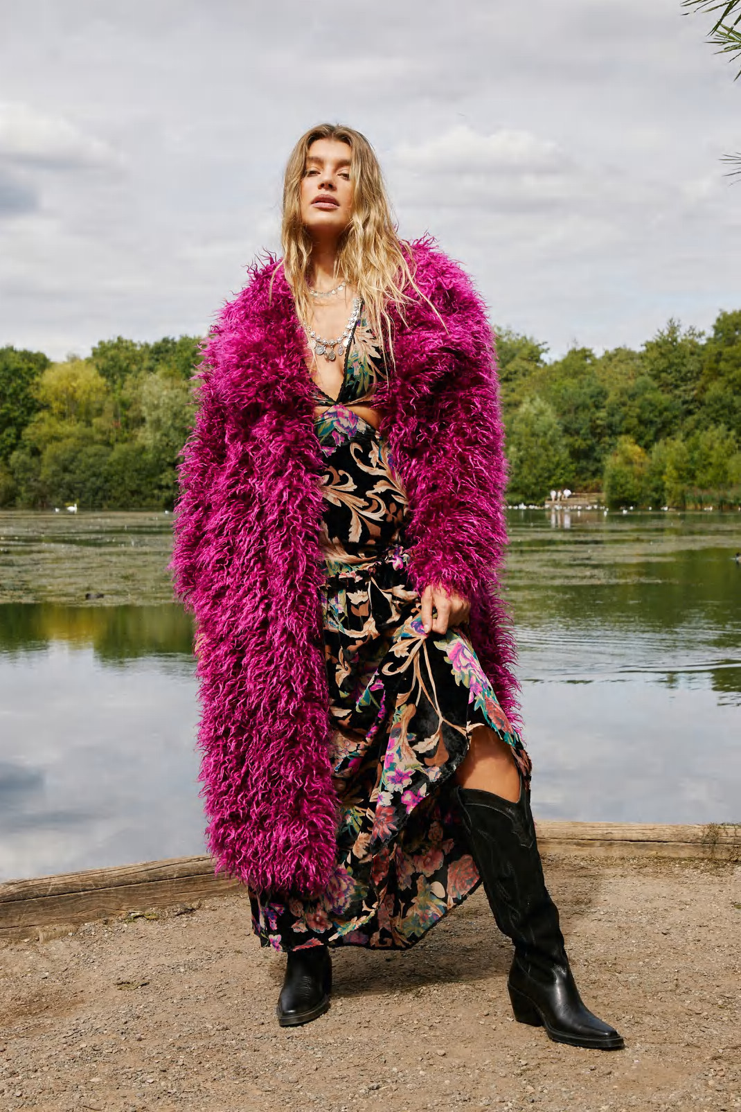 Premium Oversized Mongolian Fur Coat | Nasty Gal (US)