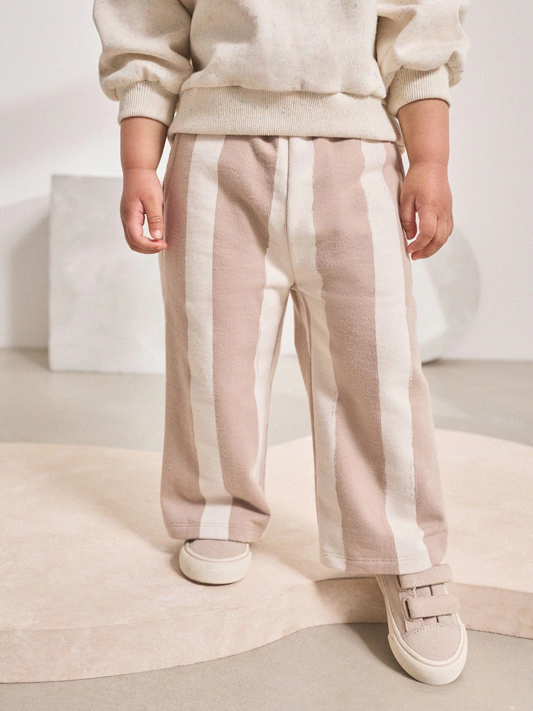 Neutral Stripe Wide Leg Trousers (3mths-7yrs) | Next US