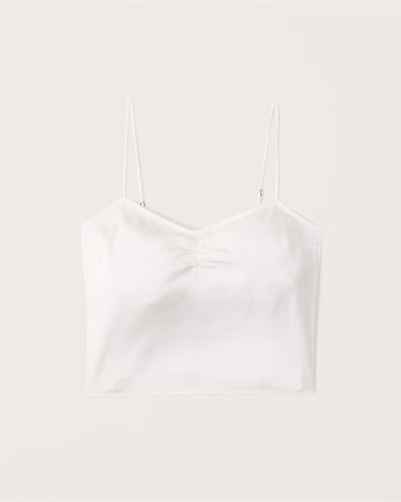 90s Cinched Front Satin Cami | Abercrombie & Fitch (US)