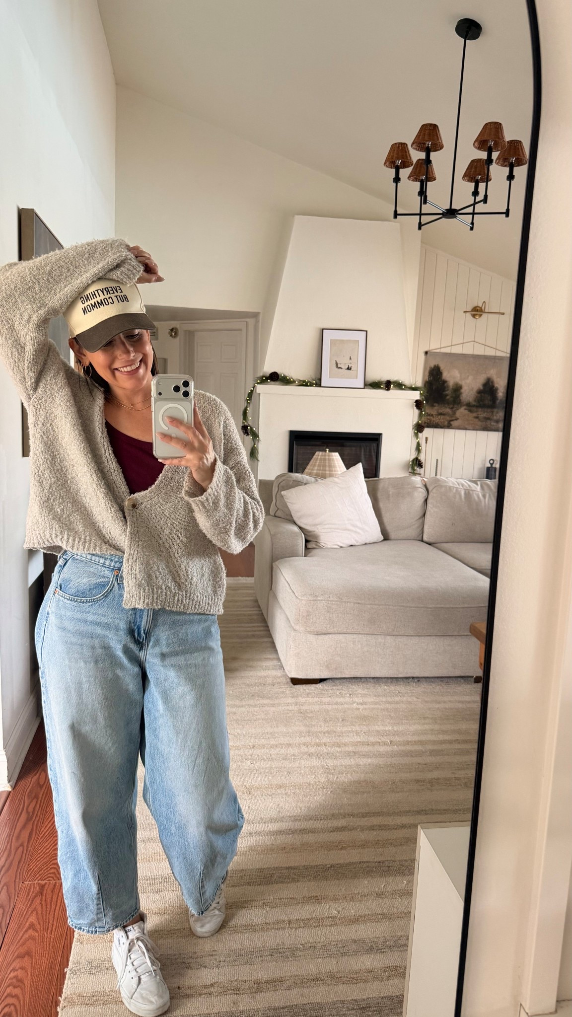 Mom OOTD; Barrel Jeans; Target; Amazon; Grey Cardigan; Uncommon James; Hat Outfits; Barrel Jeans Outfit; Outfit ideas; SAHM outfits 

#LTKootd #LTKMidsize #LTKmomlife