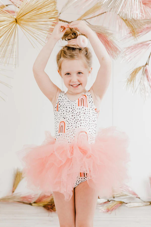 Peach Rainbow Tank Tutu Leotard | Mila and Rose