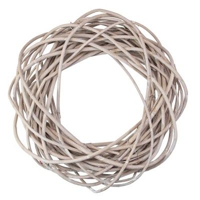 Northlight 15" Unlit Beige Pealed Weeping Willow Branches Artificial Christmas Wreath | Target