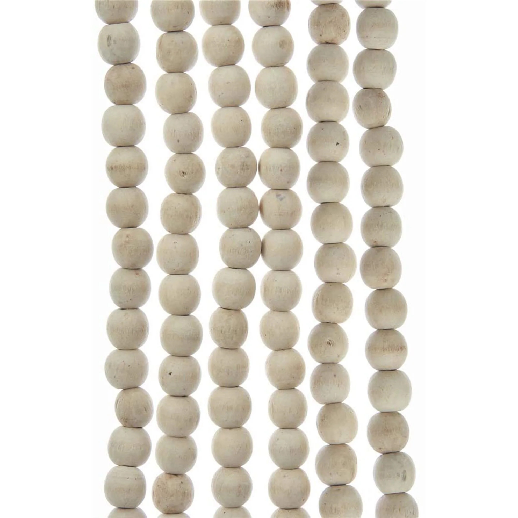Kurt S. Adler Natural Unfinished Wooden Round Beaded Garland - 9ft | C5881 | Lowe's