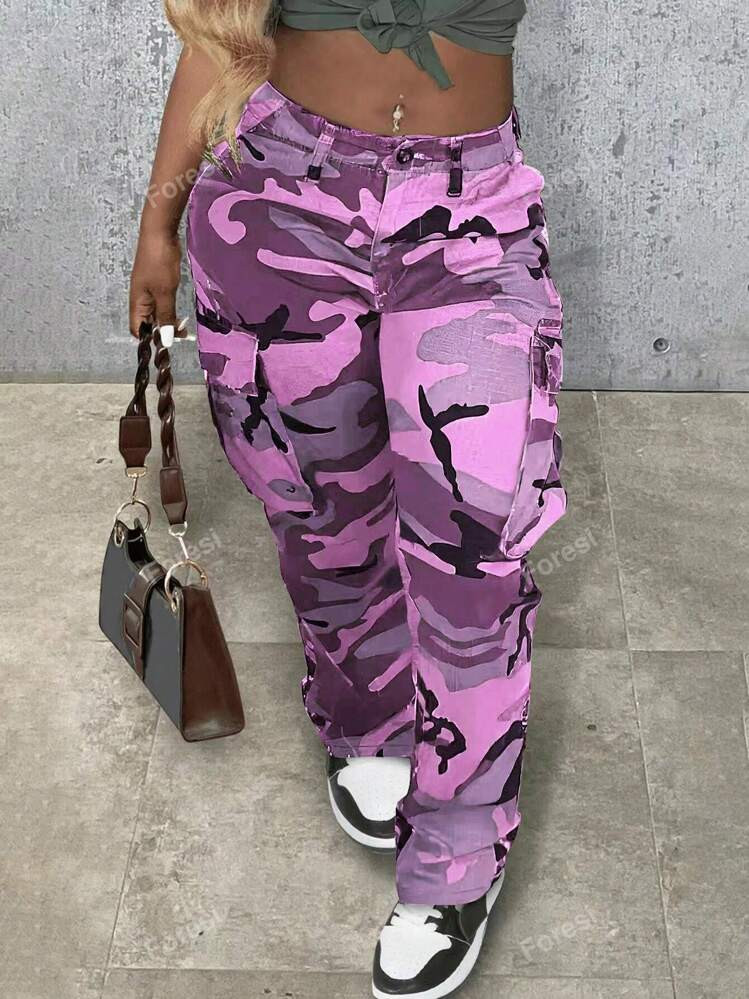 Women's Camouflage Cargo Pants | SHEIN