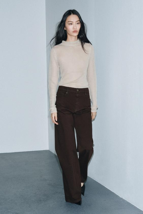 ZW COLLECTION HIGH RISE WIDE LEG JEANS | Zara US