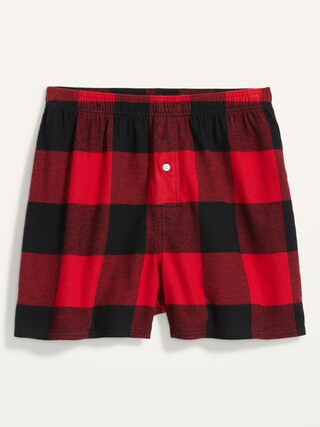 Matching Plaid Flannel Boxer Shorts for Men | Old Navy (US)