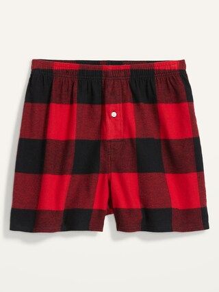 Matching Plaid Flannel Boxer Shorts for Men | Old Navy (US)