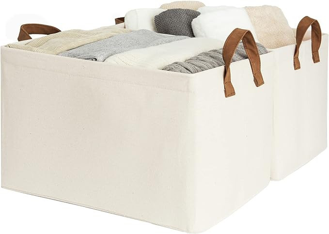 StorageWorks Storage Bins, Extra Large Closet Storage Bins for Organizing, Fabric Storage Baskets... | Amazon (US)