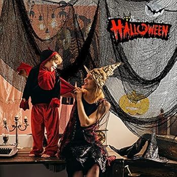 5Pcs Halloween Creepy Cloth Black 30×72inch - Halloween Decorations Clearance - Creepy Spooky Ha... | Amazon (US)