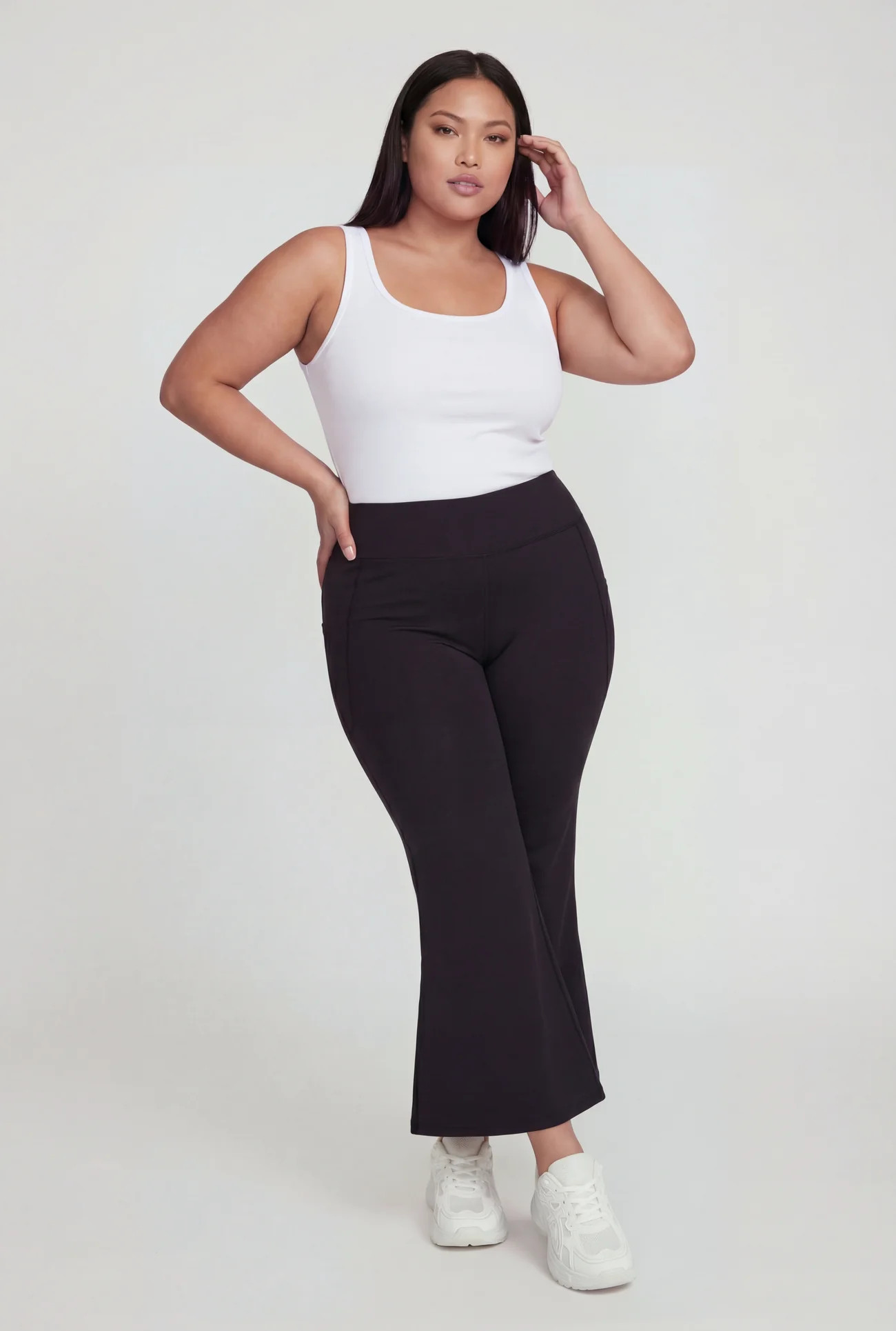 Plus Size Ribbed Knit Scoop Neck Tank Top | Rainbow Shops