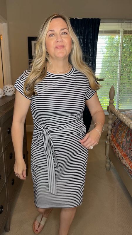 This is a fabulous dress for summer. You’re going to want to wear it to lunch, dinner, running errands & take it on vacation with you! Looks great with sandals & so good with tennis shoes! Wearing S, comes in lots of colors 
.
.

Over 50, over 40, classic style, preppy style, style at any age, ageless style, striped shirt, summer outfit, summer wardrobe, summer capsule wardrobe, Chic style, summer & spring looks, backyard entertaining, poolside looks, resort wear, spring outfits 2024 trends women over 50, white pants, brunch outfit, summer outfits, summer outfit inspo, affordable, style inspo, street  wear, dress, heels, sandals, comfy, casual, over 40 style, over 50, Walmart finds, coastal inspiration, beachy, elevated casual, casual luxe, neutrals, essentials, capsule items