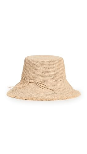 Hat Attack Women's Packable Raffia Bucket Hat, Natural, One Size | Amazon (US)