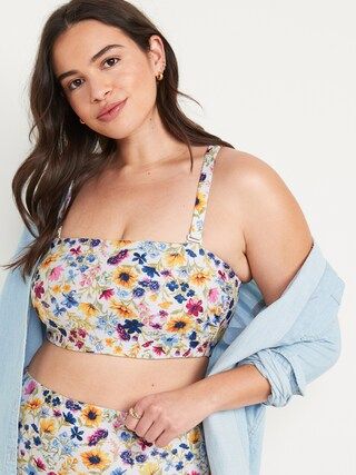 Printed Bandeau Swim Top for Women | Old Navy (US)