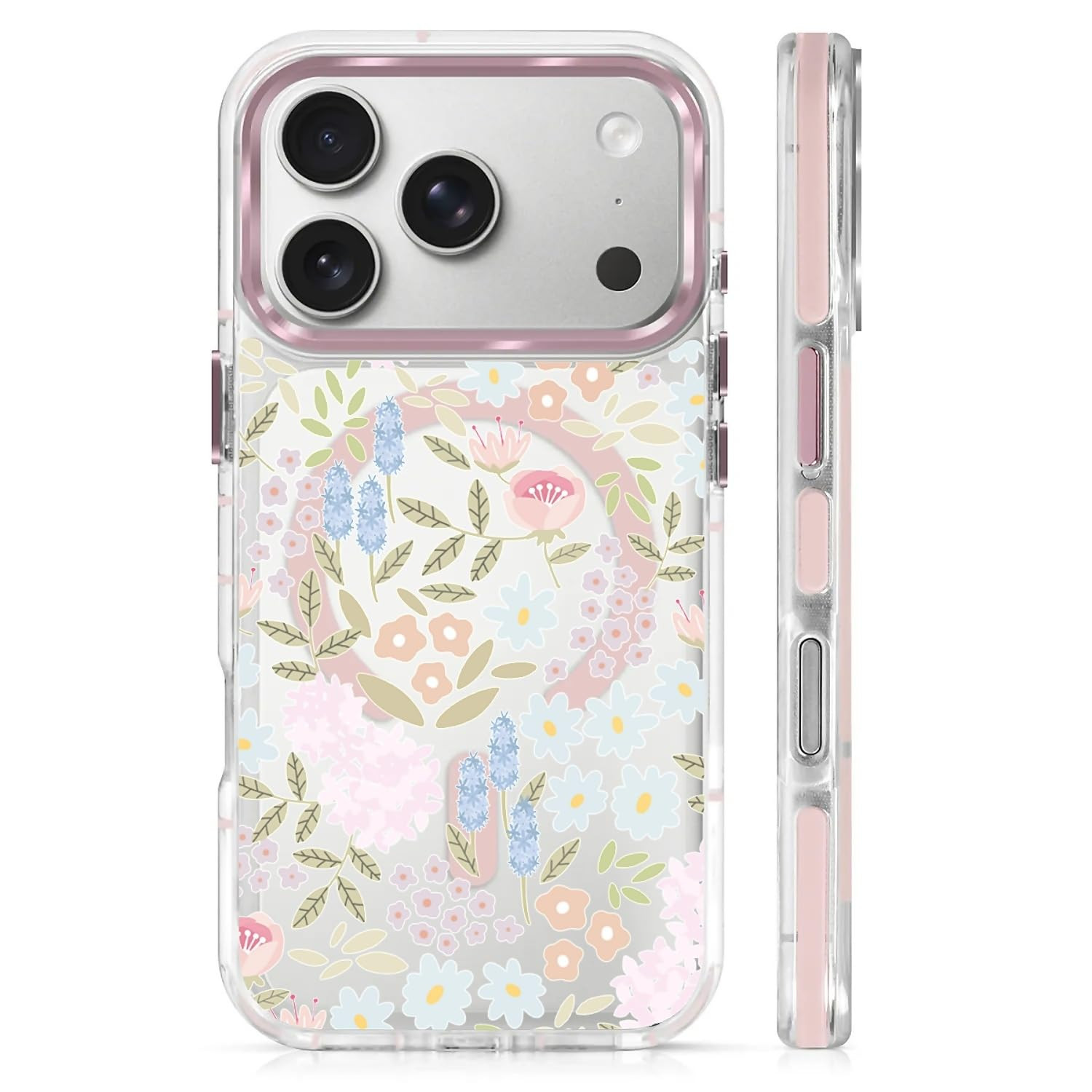 for iPhone 17 Pro Case Compatible with Magsafe,Clear Aesthetic Design Cute for Girls Women,Anti-D... | Amazon (US)