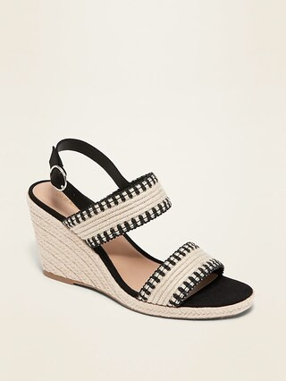 Double-Strap Espadrille Wedge Sandals for Women | Old Navy (CA)