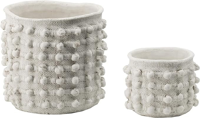 A&B Home Flower Pot Woven Basket Cement Plant Basket Home Decor Indoor Garden Outdoor Planters Cr... | Amazon (US)