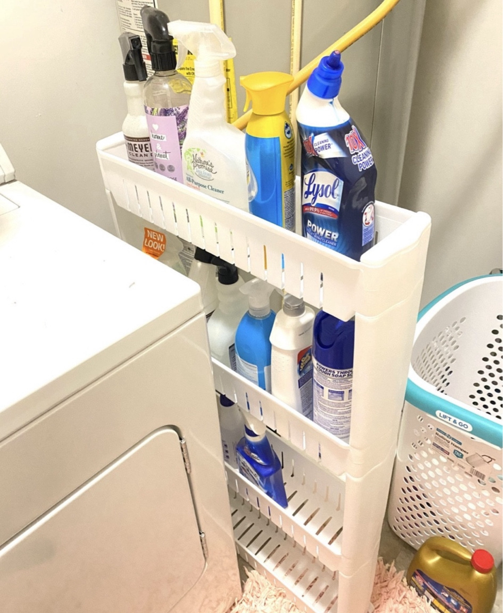 Amazon finds! This slim rolling cart is perfect to squeeze in those tiny spaces! It’s perfect for the laundry room to hold cleaning supplies and more! 

#LTKHome #LTKStyleTip #LTKFamily