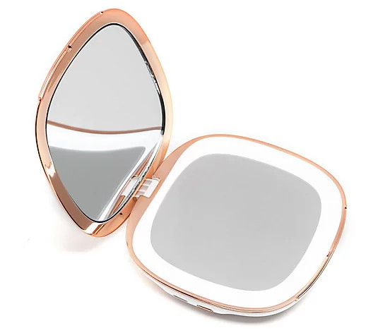 Fancii Mila Compact Mirror - White - QVC.com | QVC