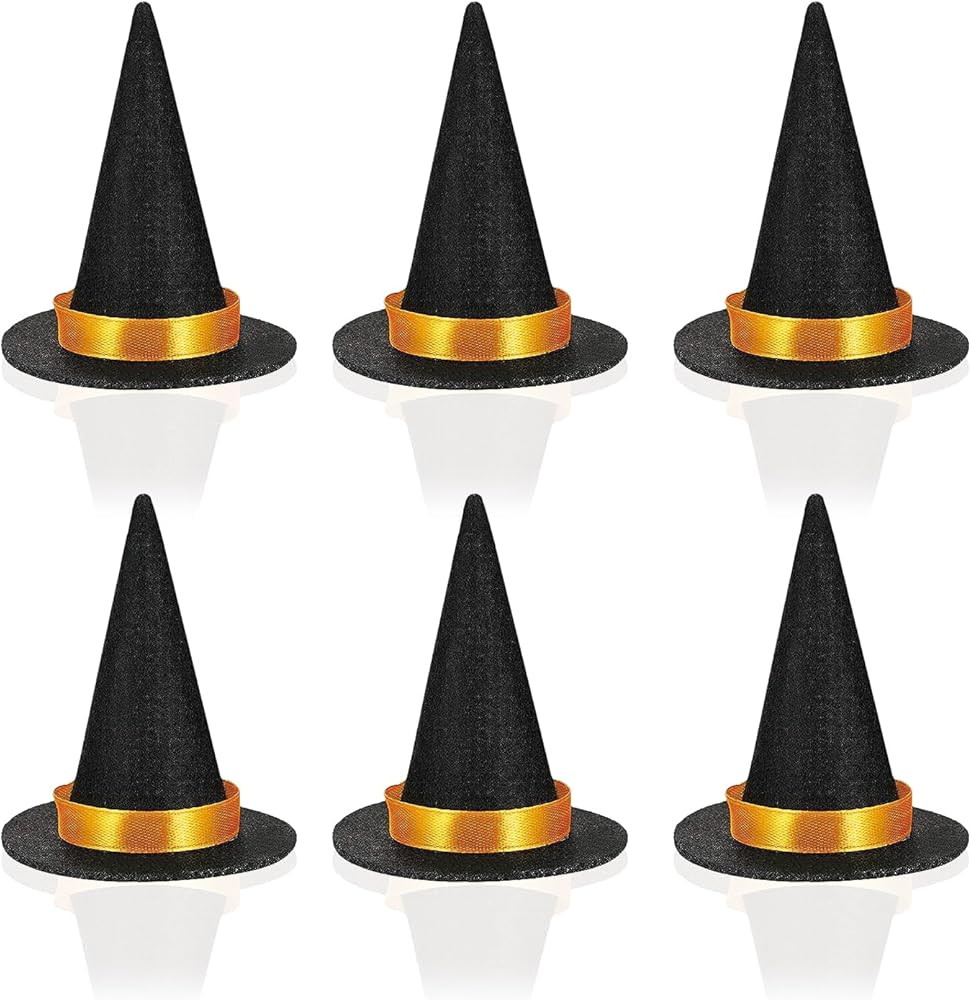 Mini Witch Hats for Crafts \u2013 6PCS Small Felt Witch Hats Decorations, Miniature Witches Hat f... | Amazon (US)