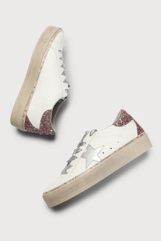 Reba Pink Rhinestone Flatform Color Block Sneakers | Lulus (US)