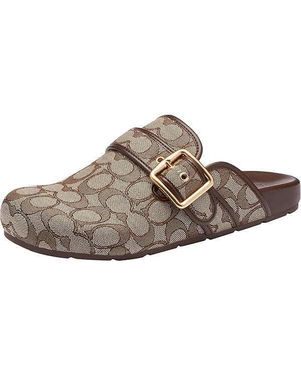Coach Womens Archival Buckle Clog in Signature Jacquard | Amazon (US)