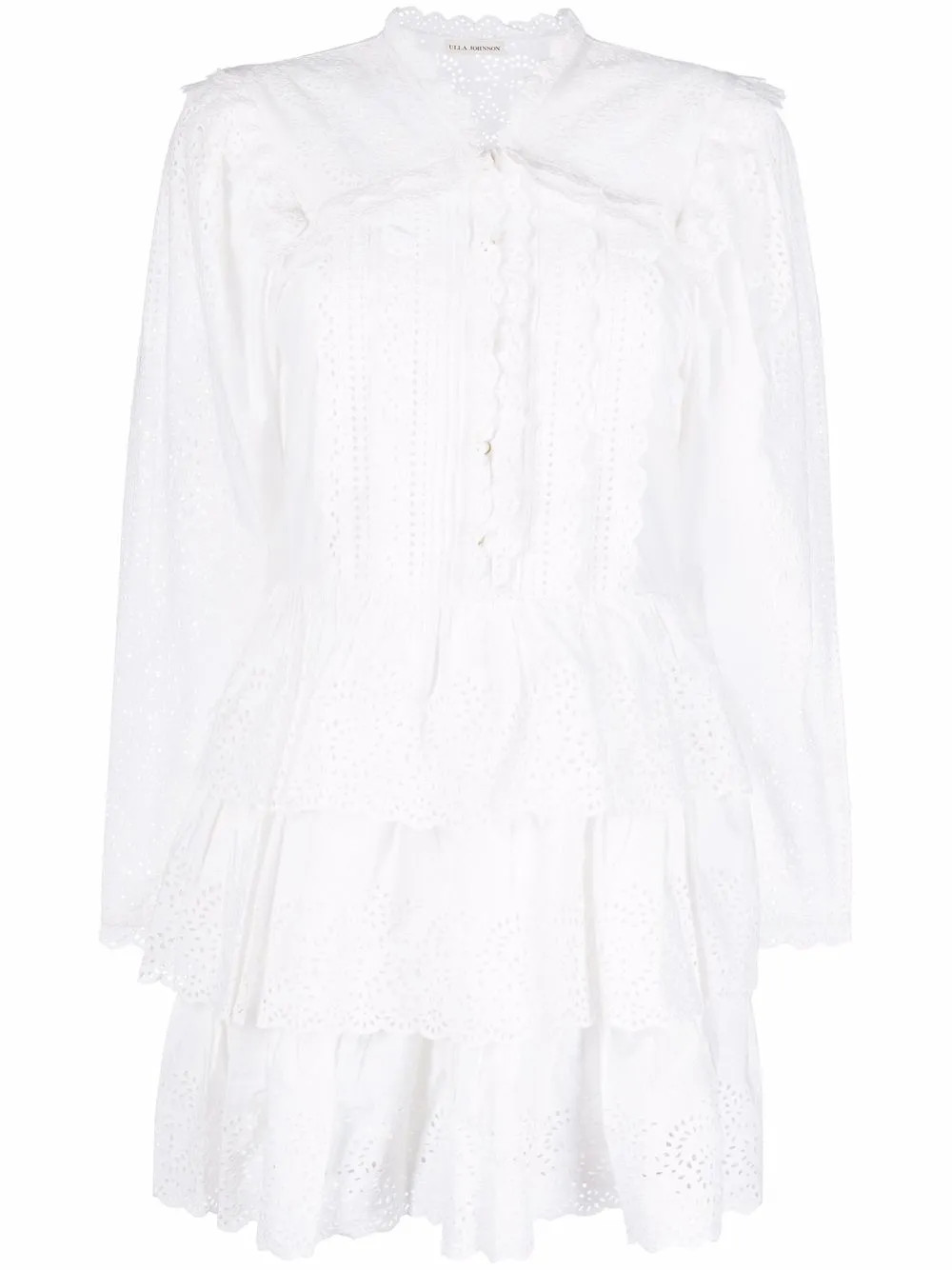 Ulla Johnson Aster Broderie Cotton Dress - Farfetch | Farfetch Global