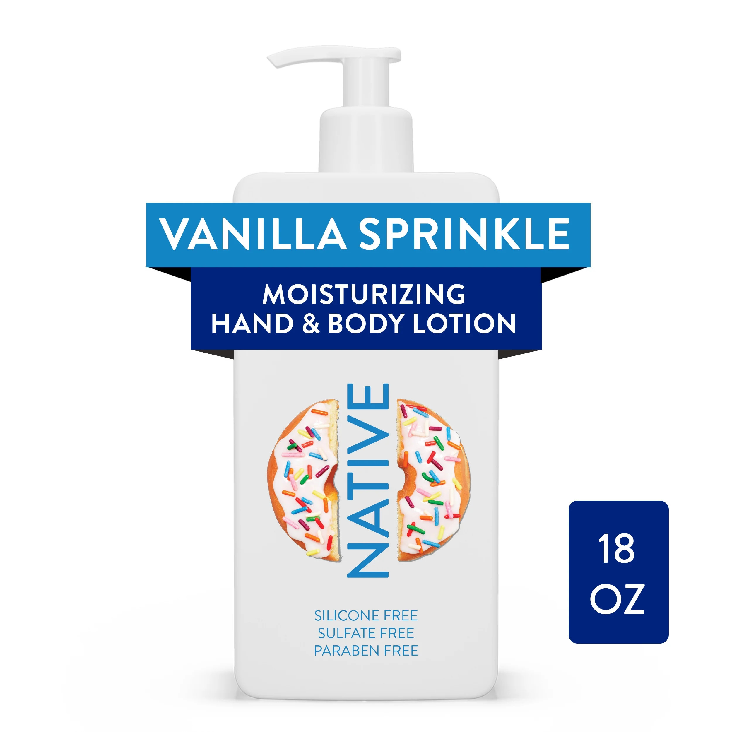 Native Dunkin' Moisturizing Body Lotion, Vanilla Sprinkle, 16.5 oz | Walmart (US)