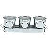 Barnyard Designs Herb Pot Planter Set with Tray for Indoor Garden or Outdoor Use, Decorative Old ... | Amazon (US)