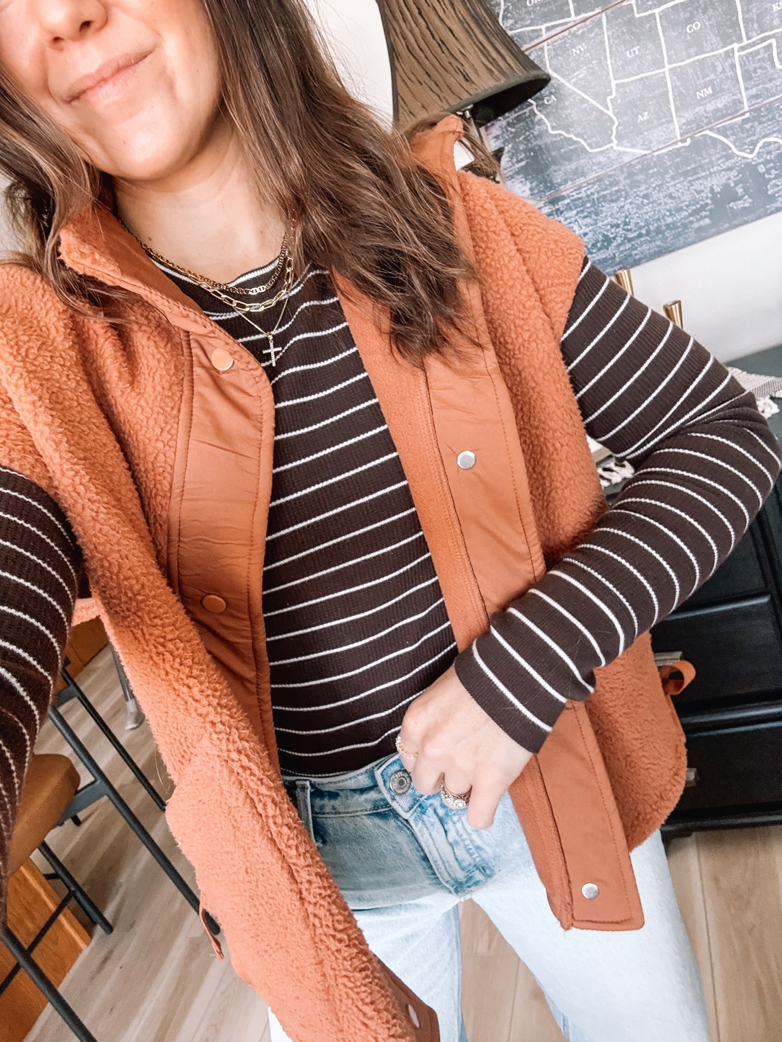 Cozy winter outfit. I love this vest so much & something I own in 2 colors! Al’s my favorite high waisted jeans look designer but so affordable!


#LTKSaleAlert #LTKootd