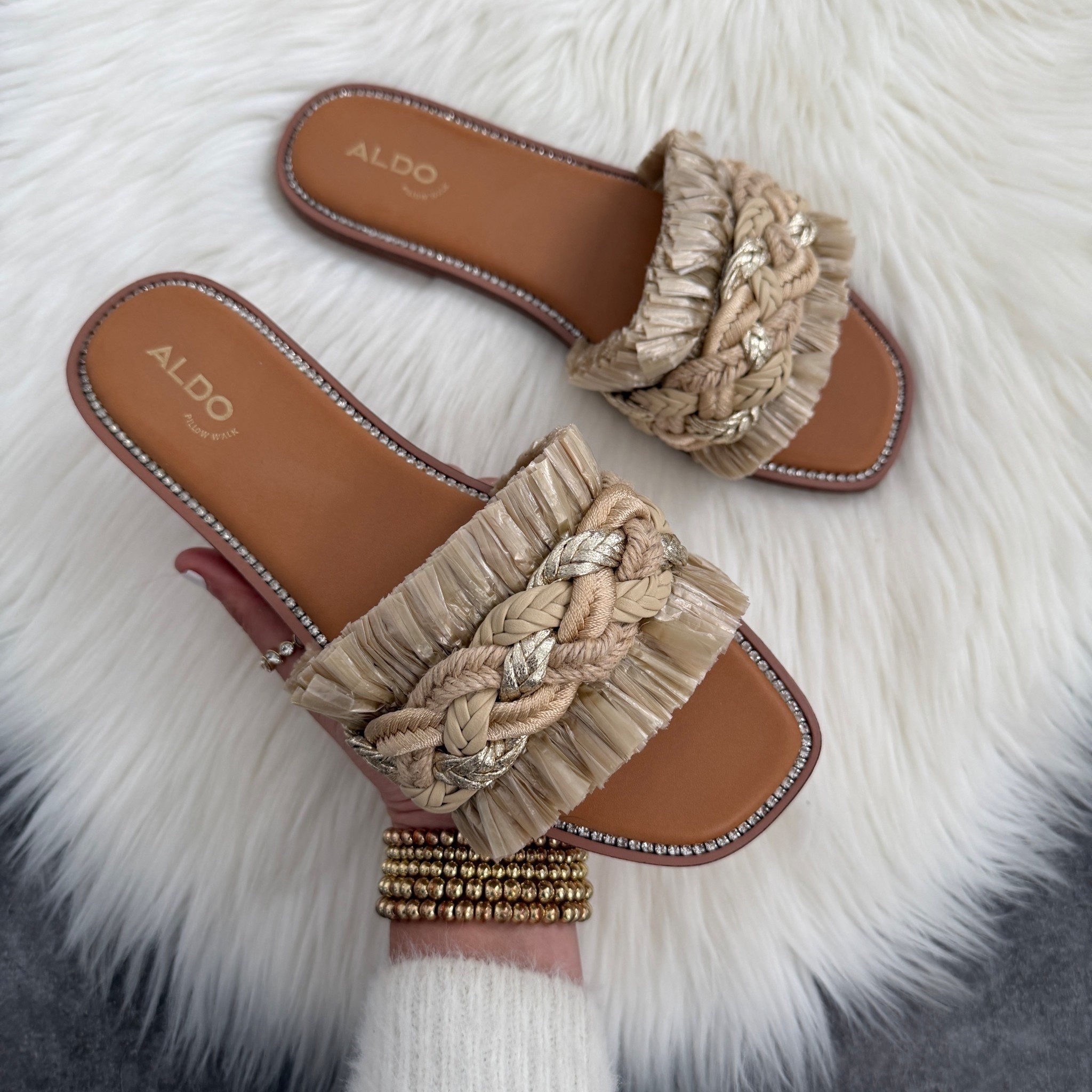 Aldo Rattana Flat Sandals I went up a half size 