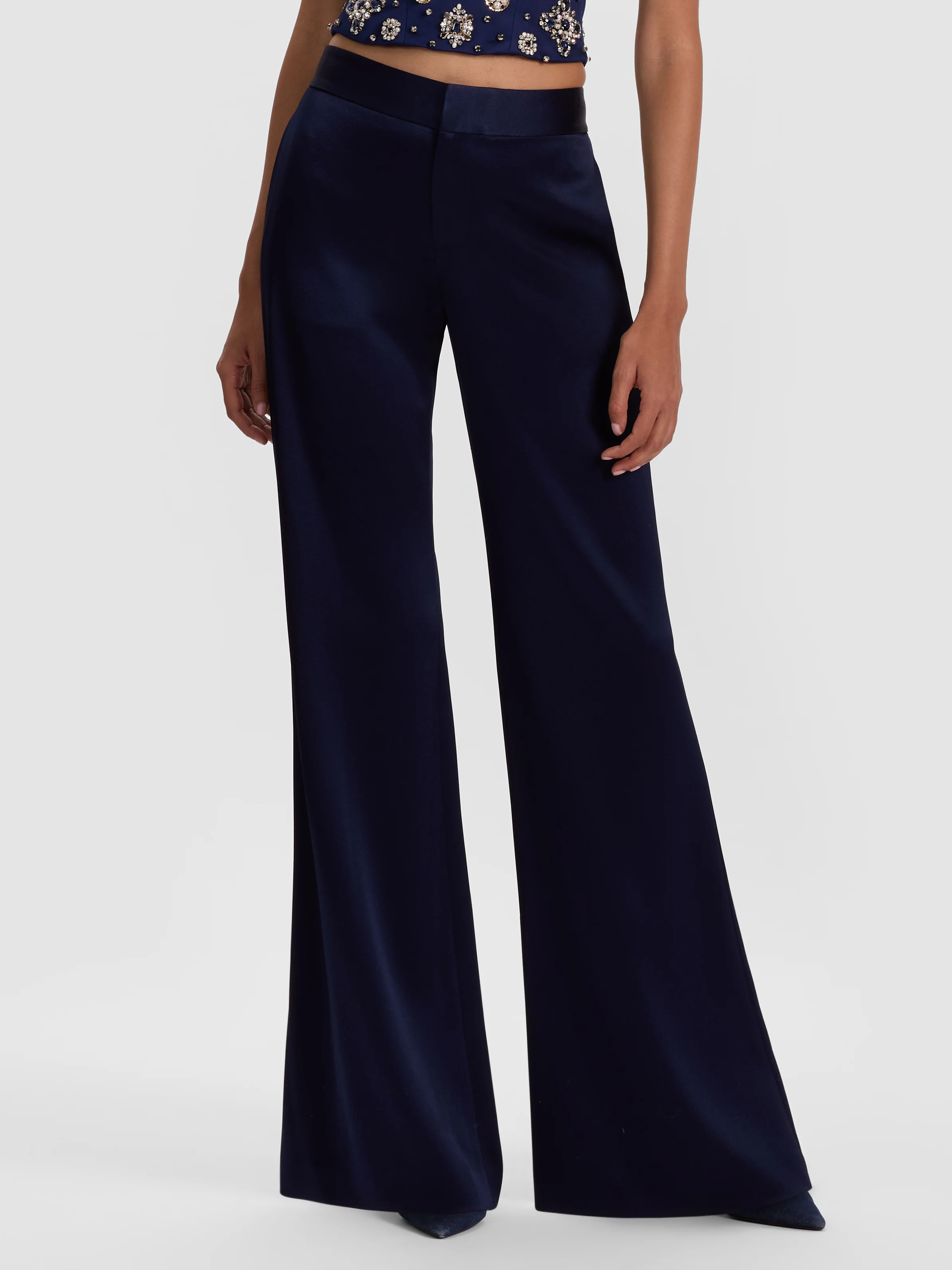 alice + olivia SHANE WIDE LEG PANT | Alice + Olivia