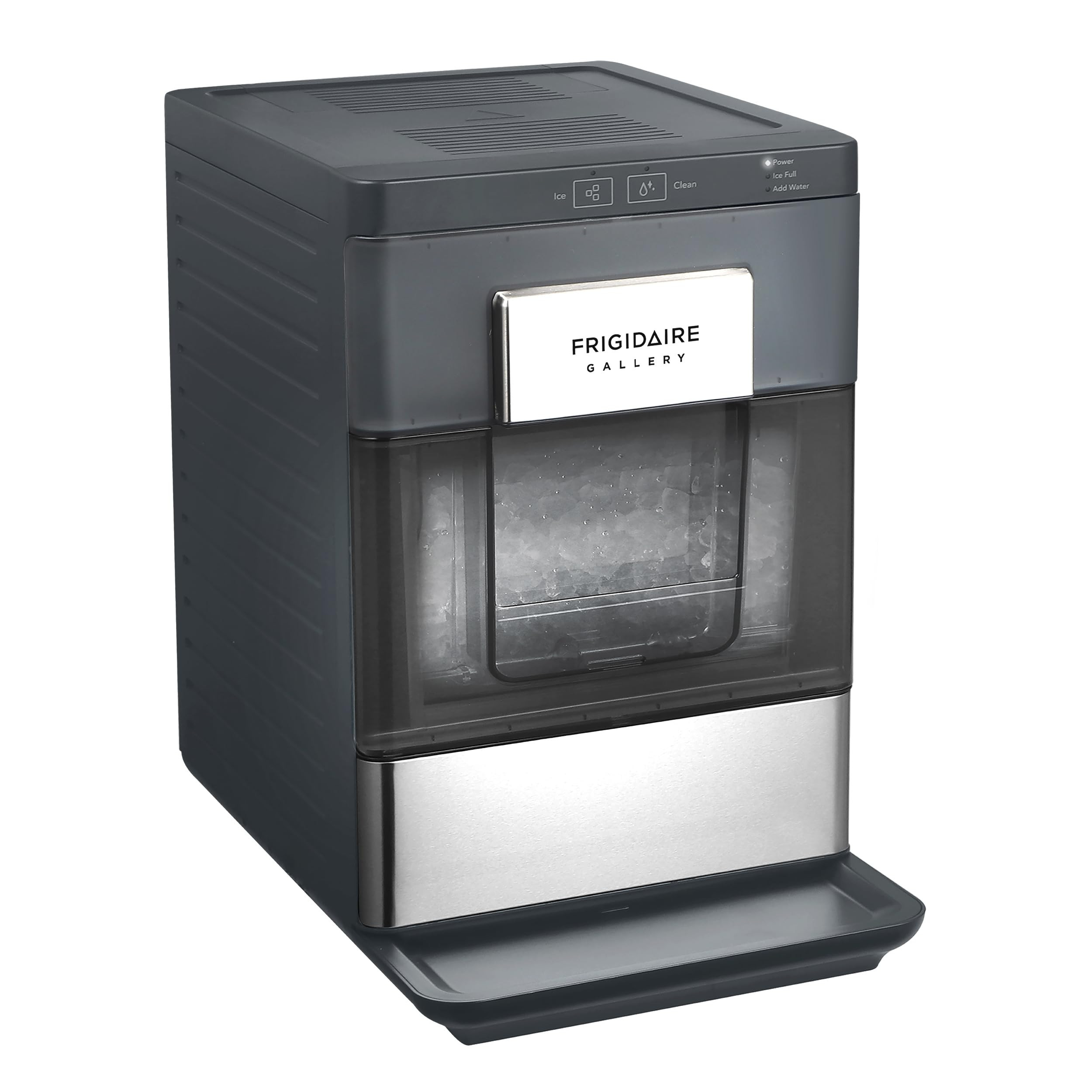 Frigidaire Gallery, 33 Lbs. Countertop Ice Maker, Nugget Shaped Ice, Stainless Steel Trim, Black | Amazon (US)
