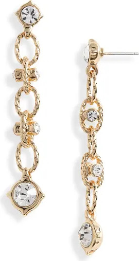 Nordstrom Rhinestone Chain Link Linear Earrings | Nordstrom | Nordstrom