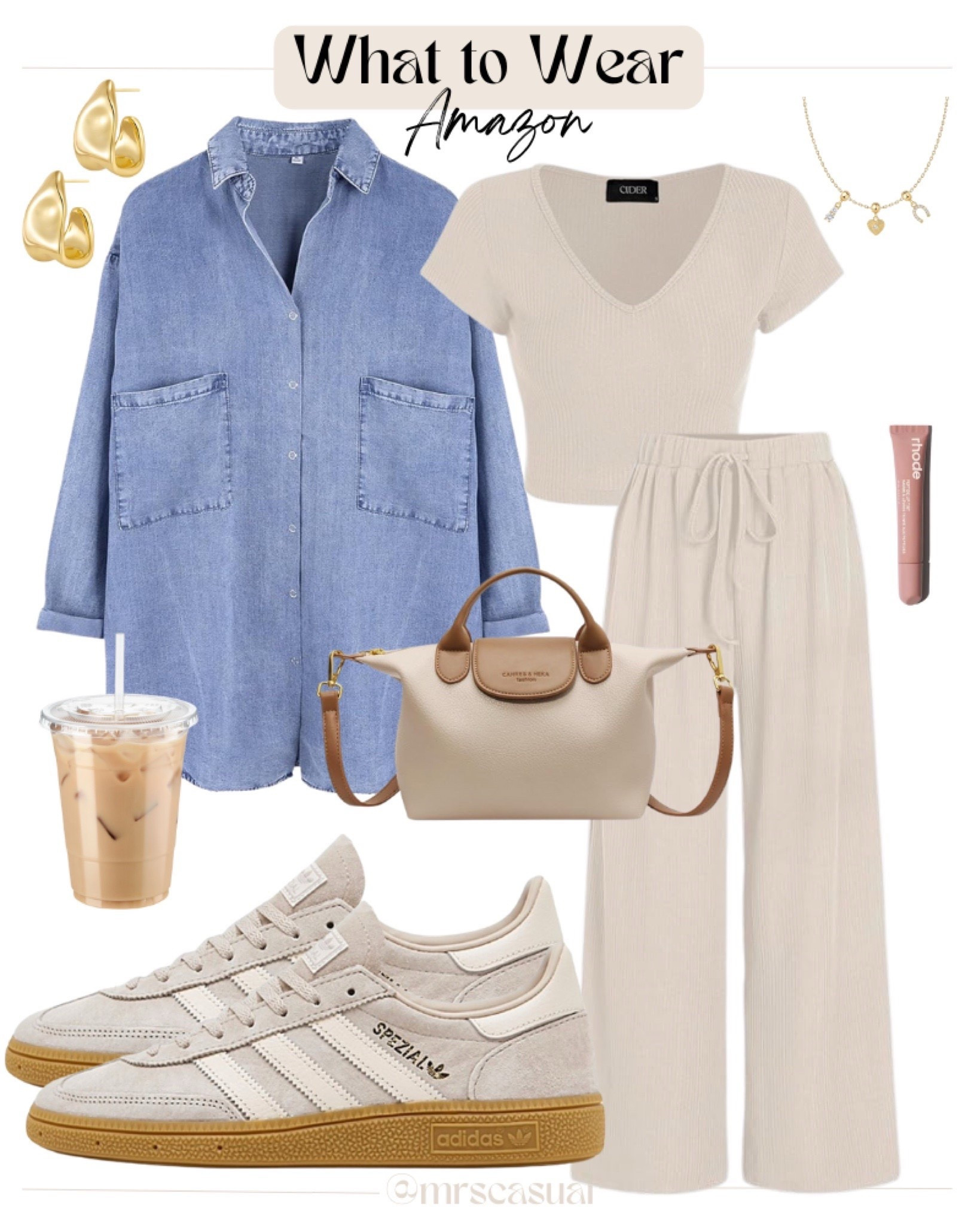 Amazon casual matching set outfit idea 🩷 

#LTKootd #LTKSeasonal #LTKFindsUnder50