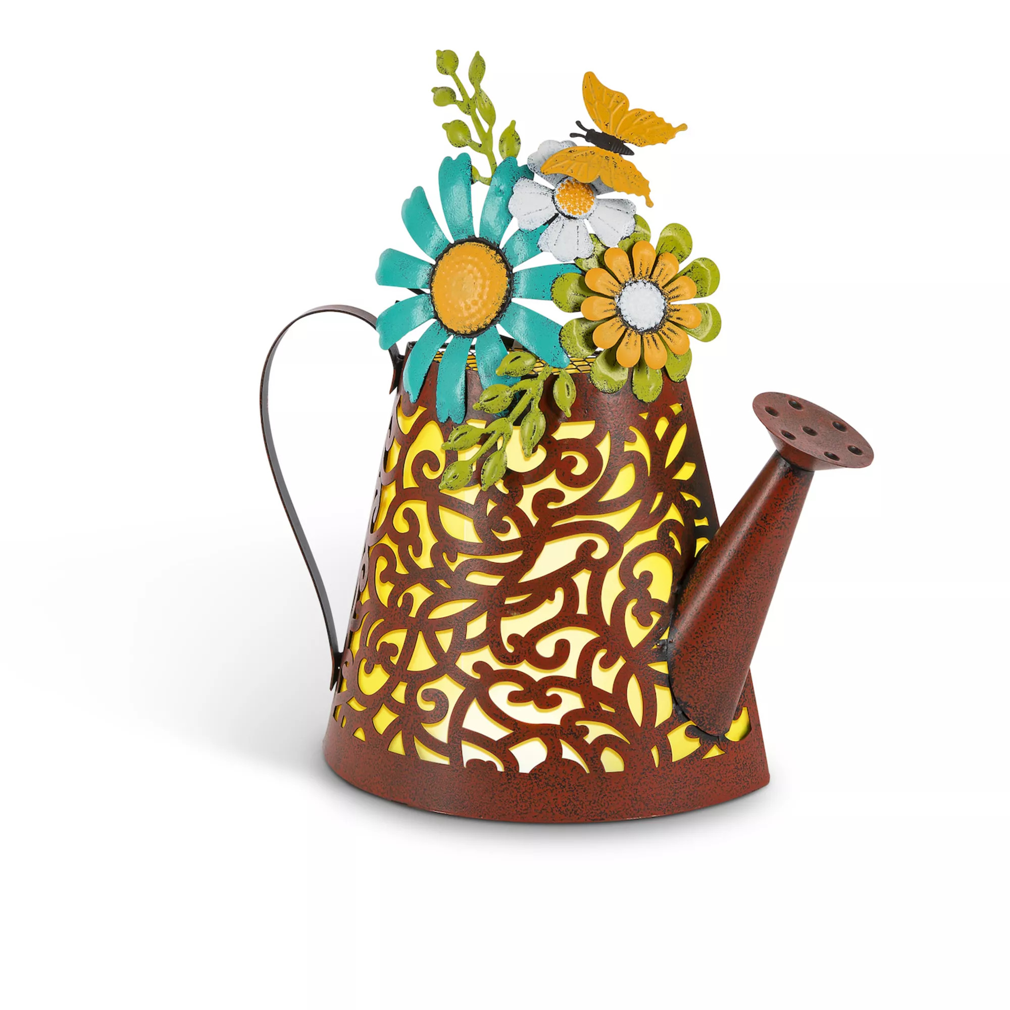 Solar Metal Watering Can Figurine | Kohl's