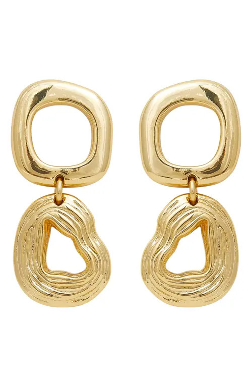 Petit Moments Emma Double Hoop Drop Earrings in Gold at Nordstrom | Nordstrom